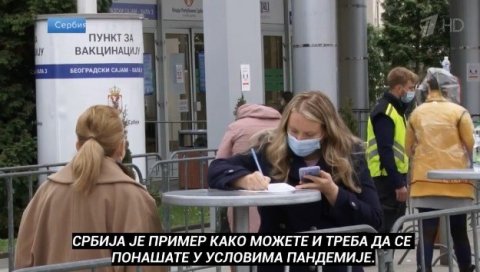 РУСКА ТЕЛЕВИЗИЈА ХВАЛИ НАШУ ЗЕМЉУ: Србија пример понашања током пандемије! (ВИДЕО)