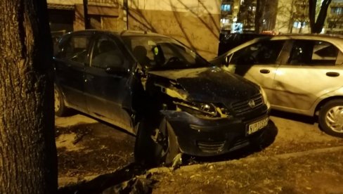 ХАОС У НИШУ: Возилом оборио дрво, оштетио четири аутомобила - једна особа повређена (ФОТО)
