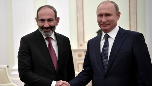 ПУТИН НА САСТАНКУ СА ПАШИЊАНОМ: Односи Русије и Јерменије на врло високом нивоу