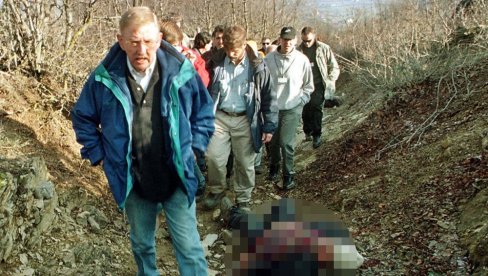 DVOLIČNOST ZAPADA Lavrov: Voker je u Račku tela albanskih vojnika preobučenih u civile proglasio za genocid - i bombe su pale na Beograd