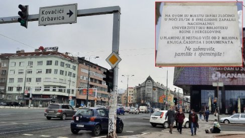 DRAŽI IM FAŠISTI I ZLOČINCI OD TESLE I PUPINA: U Sarajevu ostaju za Srbe uvredljive ploče i nazivi ulica (FOTO)
