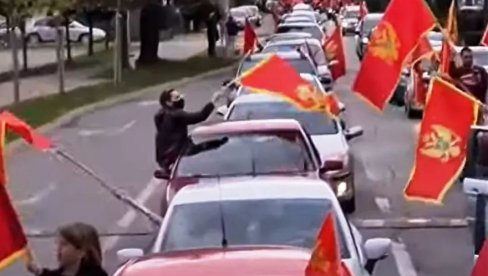 KOMITE PONOVO DIVLJAJU U PODGORICI: Blokirali bulevar ispred zgrade parlamenta (VIDEO)