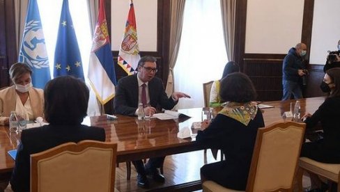 VUČIĆ I KAN: Predsednik se sastao sa regionalnom direktorkom Unicefa