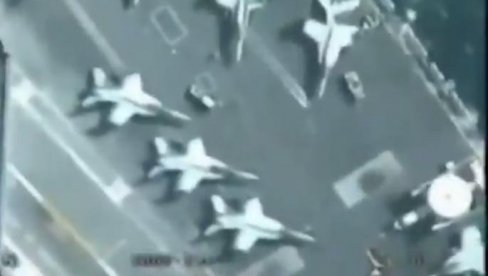 IRANCI ISMEJALI AMERE: Dron nesmetano nadletao nosač aviona, snimio sve što ga je zanimalo (VIDEO)