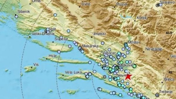 ТРЕСЛО СЕ ТЛО У ХЕРЦЕГОВИНИ: Земљотрес се осетио у Мостару, Стоцу, Требињу и Неуму