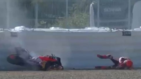 STRAVIČNA NESREĆA: Markez se vratio nakon devet meseci, motor se prepolovio, Mark udario u zid! (VIDEO)