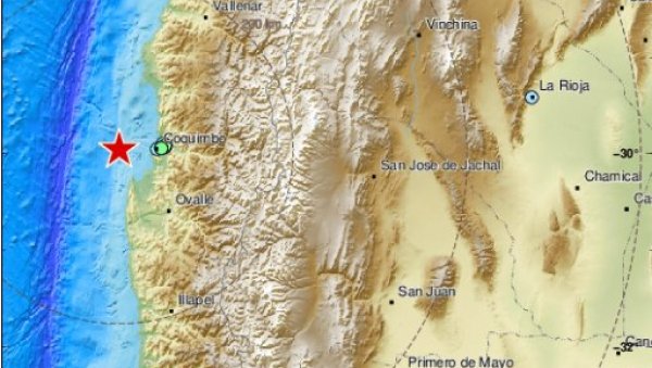 ЈАКИ ПОТРЕСИ У ЧИЛЕУ: Земљотрес погодио приобалну област - нема података о жртвама