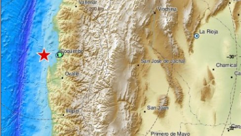ЈАКИ ПОТРЕСИ У ЧИЛЕУ: Земљотрес погодио приобалну област - нема података о жртвама