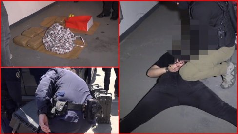 ДРАМАТИЧАН СНИМАК ХАПШЕЊА У ФИЛМСКОМ ГРАДУ: Полиција улетела у подземну гаражу, заплењене огромне количине дроге и бомба! (ВИДЕО)