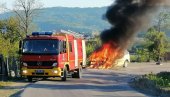 BUKTINJA KOD ČAČKA: Zapalio se automobil u pokretu