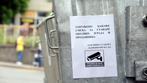 I KONTEJNER POD VIDEO-NADZOROM: Žitelji Kamenogorske 12a na opštini Zvezdara odlučili da obezbede svoje posude za odlaganje smeća