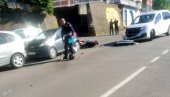 SAOBRAĆAJNA NESREĆA U ŽELEZNIKU: Oboren motociklista, vozilo potpuno uništeno (FOTO)