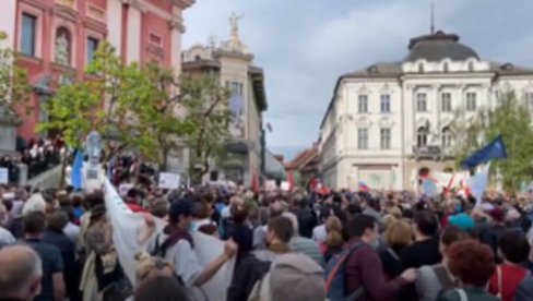 ПРОТЕСТ У ЉУБЉАНИ: Демонстранти траже оставку владе и нове изборе (ВИДЕО)
