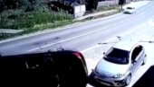 SNIMAK JEZIVOG ČEONOG SUDARA KOD NOVOG SADA: Od siline udarca automobil se prevrnuo (VIDEO)