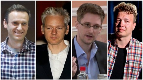 ЧЕТИРИ СУДБИНЕ, ДВА АРШИНА: Зашто Алексеј Наваљни, Џулијан Асанж, Едвард Сноуден  и Роман Проташевич нису браћа по судбини