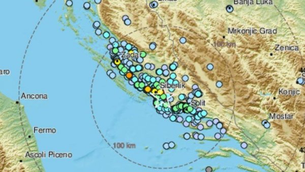 ОПЕТ СЕ ТРЕСЕ У ХРВАТСКОЈ: Јак земљотрес у близини Шибеника