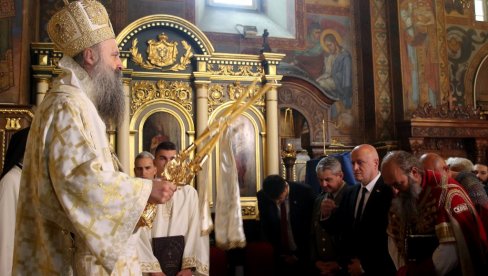 BEZ ČISTE VERE NEMA NI ŽIVOTA: Patrijarh Porfirije služio liturgiju povodom Spasovdana, slave Beograda