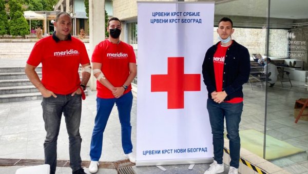 СОЛИДАРНОСТ НА ДЕЛУ: Запослени компаније Меридиан донирали крв