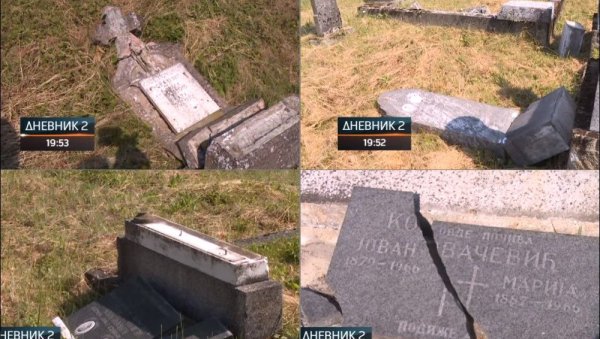 ВРЕДНОСТИ ЕУ НЕ ВАЖЕ ЗА СРБЕ: На православном гробљу у Хрватској уништено 17 надгробних споменика (ВИДЕО)