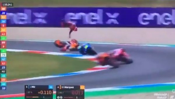 МАРК МАРКЕЗ ИЗБЕГАО ОЗБИЉНУ ПОВРЕДУ: Шпанца спасла брза реакција (ВИДЕО)