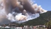 GORI POZNATO TURSKO LETOVALIŠTE: Vatrogasci se muče, vetar raspiruje plamen (VIDEO)
