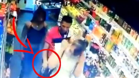 СНИМАК ЏЕПАРЕЊА РАЗБЕСНЕО ЈАВНОСТ: Дрско завукао жени руку у торбу, ако га препознате зовите полицију! (ВИДЕО)