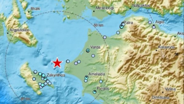 ТРЕСЛО СЕ У ГРЧКОЈ: Земљотрес код Закинтоса