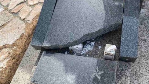 СКАНДАЛ: Мацолом разбио темељ за споменик незадовољан избором гробног места