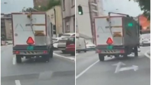 ШТА СЕ ОВО ДЕШАВА? Вожња камиона у Димитрија Туцовића узнемирила Београђане (ВИДЕО)
