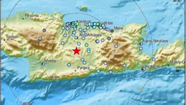 ТРЕСЛО СЕ НА КРИТУ: Нови снажни земљотрес погодио Грчку