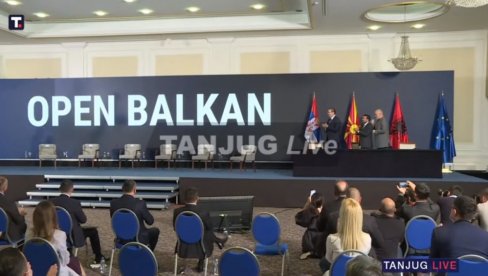 ОПЕН БАЛКАН (ОТВОРЕНИ БАЛКАН): Представљено ново име Мини Шенгена - Вучић, Заев и Рама потписали уговоре о регионалној сарадњи