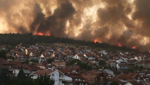 СТРАШНИ ПРИЗОРИ ИЗ КОЧАНА: Ватра дошла скоро до кућа, председник Северне Македоније наредо ангажовање војске (ВИДЕО)
