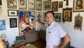 SA PRUGE OTIŠAO U BOGOMOLJE: Bivši inženjer Železnica iz Pirota Đorđe Marinković uspešan u freskoslikarstvu i ikonopisanju