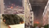NOVI DETALJI EKSPLOZIJE U ISTANBULU: Vatra progutala zgradu, više od sto vatrogasaca na terenu (VIDEO)
