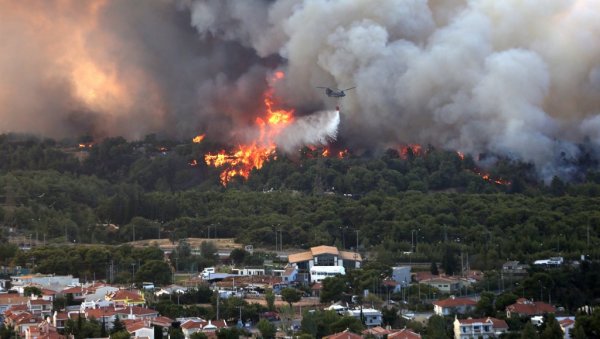 ВЕЛИКИ ШУМСКИ ПОЖАР У СЕВЕРНОЈ ГРЧКОЈ: Евакуисано осам села, 130 ватрогасаца и 14 авиона се бори са ватреном стихијом