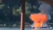 EKSPLODIRAO BRODIĆ NA DUNAVU: Vatra progutala plovilo kod Bačke Palanke (VIDEO)