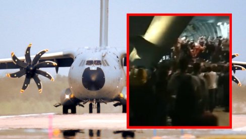 ОПШТИ ХАОС НА АЕРОДРОМУ У КАБУЛУ: Људи навалили да се укрцају у авионе, снимак забележио панику и очајање Авганистанаца (ВИДЕО)