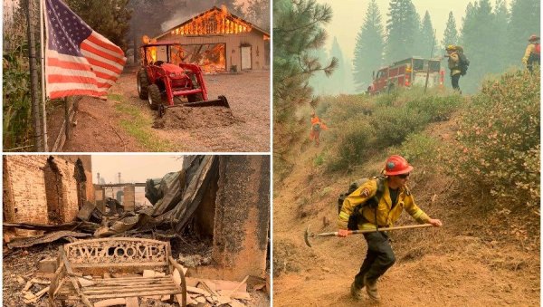 ДИКСИ УГРОЖАВА ХИЉАДЕ ДОМОВА: Ветар прети да додатно распламса пожар у Калифорнији (ФОТО)