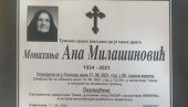 TUGA U MANASTIRU TAVNA: Preminula monahinja Ana koja je u svetinju Nemanjića došla pre 60 godina
