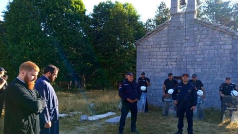 POLICIJA ZABRANILA OBRED SPC! Incident na Ivanovim koritima pred ustoličenje Mitropolita crnogorsko-primorskog Joanikija na Cetinju