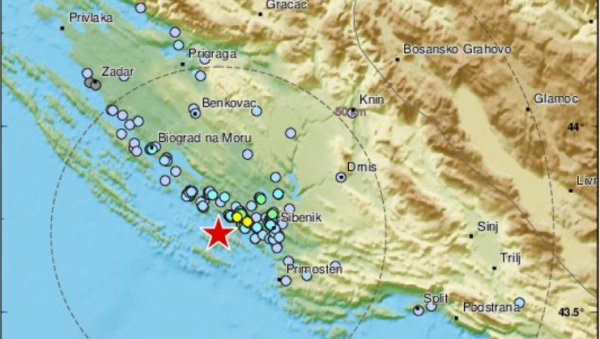 КАО ЕКСПЛОЗИЈА, КРАТКО И БУЧНО: Земљотрес погодио Шибеник