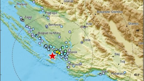 KAO EKSPLOZIJA, KRATKO I BUČNO: Zemljotres pogodio Šibenik