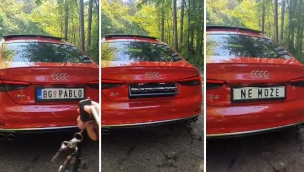 БАХАТОМ ТИКТОКЕРУ ОДУЗЕТ АУДИ: На мрежама се хвалио како даљинским мења таблице - сад остао и без њих и без аута!