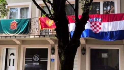 ХРВАТСКОМ ЗАСТАВОМ БРАНЕ ЦЕТИЊЕ: Поред црногорске се вијори и шаховница