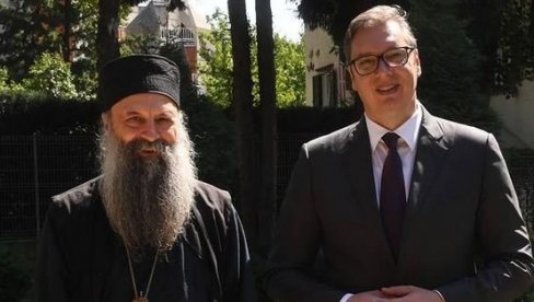 VAŽAN RAZGOVOR: Predsednik Vučić se sastao sa patrijarhom Porfirijem (FOTO)