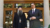 SUSRET U PATRIJARŠIJI: Vučić i patrijarh Porfirije razgovarali o učešću države u dovršenju Hrama Svetog Save