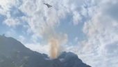 POŽAR NA SVETOJ GORI: Sa vatrom se bori 39 vatrogasaca, 11 vozila, dva aviona i dva helikoptera (VIDEO)
