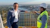 SPEKTAKULARAN POGLED NA NAŠ GRAD: Ministar Mali obišao gradilište na vrhu Kule Beograd
