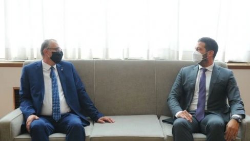 ODLIČNOM SARADNJOM DO VRHUNSKIH REZULTATA: Ministar Udovičić sa čelnim ljudima evropskog i svetskog badmintona