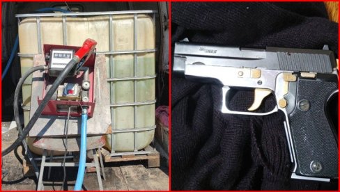 POLICIJSKA AKCIJA NA ZVEZDARI: Oduzeto 750 litara nafte i oružje, čuvari reda priveli muškarca (FOTO)